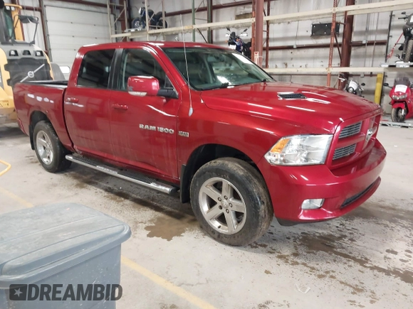 2012 Ram 1500 Sport with VIN 1C6RD7MT5CS130137, listed as a IAAI auction lot 42076238 with 269,336 mi miles. Bid and sale history available at carsss.com. Image 1.
