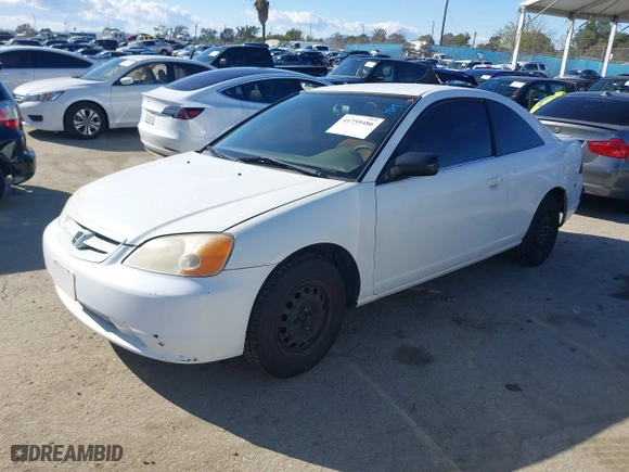 2002 Honda Civic LX with VIN 1HGEM22532L035360, listed as a IAAI auction lot 41759486 with 264,416 mi miles. Bid and sale history available at carsss.com. Image 2.