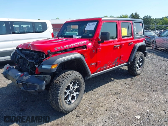 2021 Jeep Wrangler Unlimited Rubicon with VIN 1C4HJXFG2MW575541, listed as a IAAI auction lot 42247475 with 92,353 mi miles and . Bid and sale history available at DreamBid. Image 18.