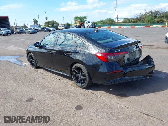 2022 Honda Civic Sport with VIN 2HGFE2F50NH599027, listed as a IAAI auction lot 41604042 with 43,250 mi miles. Bid and sale history available at carsss.com. Image 3.