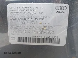 2012 Audi Q5 Premium Plus z VIN WA1LFAFP6CA114339, wystawiony jako IAAI lot #42015195 z przebiegiem Nie podano mil oraz . Historia ofert i sprzedaży dostępna na DreamBid. Obrazek 9.
