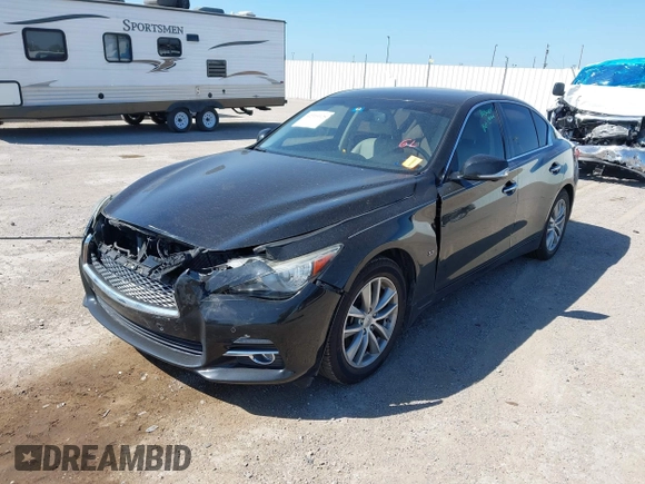 2014 Infiniti Q50 Premium z VIN JN1BV7AP2EM672661, wystawiony jako IAAI lot #42319325 z przebiegiem 85 803 mil mil oraz . Historia ofert i sprzedaży dostępna na DreamBid. Obrazek 2.