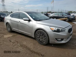 2014 Kia Cadenza Premium z VIN KNALN4D77E5120480, wystawiony jako Copart lot #55251915 z przebiegiem 193 390 mil mil oraz Szkody całkowita. Historia ofert i sprzedaży dostępna na DreamBid. Obrazek 4.
