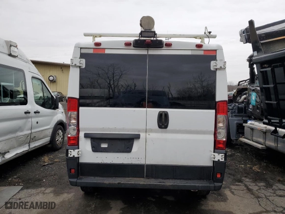 2019 Ram ProMaster Cargo Van with VIN 3C6TRVAG3KE516592, listed as a Copart auction lot 88565055 with 104,212 mi miles and Salvage Title. Bid and sale history available at carsss.com. Image 6.