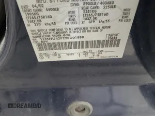 2002 Ford Excursion Limited с VIN 1FMNU42F22ED01888, выставлен на аукционе Copart как лот 56723385 с пробегом 343 785 миль миль и Списание • Salvage title. История ставок и продаж доступна на DreamBid. Изображение 13.