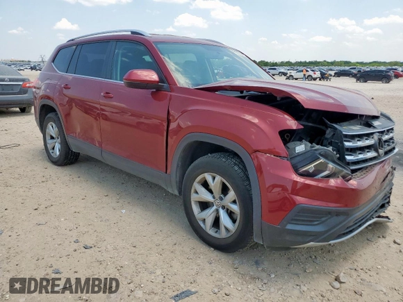 2018 Volkswagen Atlas S with VIN 1V2AP2CA9JC599351, listed as a Copart auction lot 58223485 with 69,527 mi miles and Salvage title. Bid and sale history available at DreamBid. Image 4.