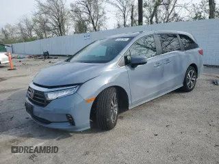 2023 Honda Odyssey Touring with VIN 5FNRL6H83PB053962, listed as a Copart auction lot 51461865 with 24,808 mi miles and Salvage Title. Bid and sale history available at DreamBid. Image 1.
