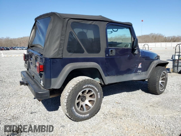 2003 Jeep Wrangler X with VIN 1J4FA39S53P363235, listed as a Copart auction lot 47496685 with 236,575 mi miles and Salvage Title. Bid and sale history available at carsss.com. Image 3.