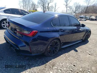 2022 BMW M3 with VIN WBS53AY08NFM32792, listed as a Copart auction lot 51468675 with 26,040 mi miles and Salvage Title. Bid and sale history available at carsss.com. Image 3.