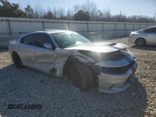 2019 Dodge Charger Scat Pack with VIN 2C3CDXGJ6KH572637, listed as a Copart auction lot 45286815 with 90,341 mi miles and Salvage Title. Bid and sale history available at DreamBid. Image 4.