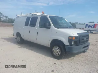 2012 Ford Econoline Cargo Commercial with VIN 1FTNE2EL2CDB10454, listed as a IAAI auction lot 41992574 with 210,118 mi miles and . Bid and sale history available at carsss.com. Image 1.