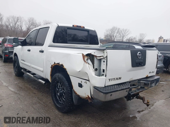2011 Nissan Titan SL with VIN 1N6AA0EC8BN317497, listed as a IAAI auction lot 41443597 with 202,622 mi miles. Bid and sale history available at carsss.com. Image 3.