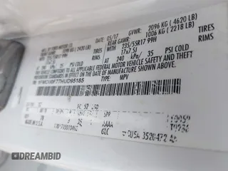 2017 Ford Escape S with VIN 1FMCU0F77HUD95185, listed as a IAAI auction lot 42014858 with 141,169 mi miles and . Bid and sale history available at DreamBid. Image 9.