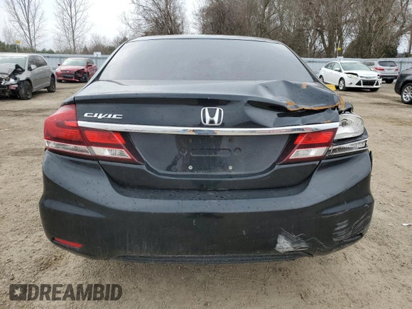 2013 Honda Civic LX with VIN 2HGFB2F52DH036262, listed as a Copart auction lot 46416555 with 285,113 mi miles and Clean Title. Bid and sale history available at DreamBid. Image 6.