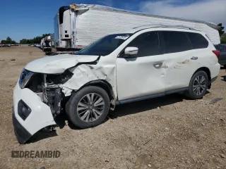 2020 Nissan Pathfinder S z VIN 5N1DR2AN8LC606481, wystawiony jako Copart lot #57678925 z przebiegiem 61 108 mil mil oraz Szkoda całkowita • Salvage title. Historia ofert i sprzedaży dostępna na DreamBid. Obrazek 1.