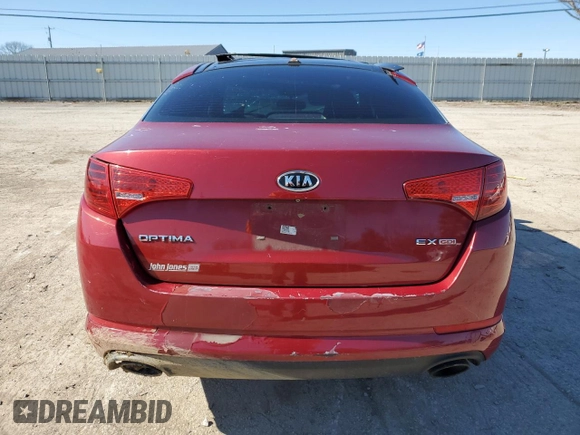 2012 Kia Optima EX with VIN 5XXGN4A71CG042148, listed as a Copart auction lot 45535675 with Not Provided miles and Salvage Title. Bid and sale history available at DreamBid. Image 6.
