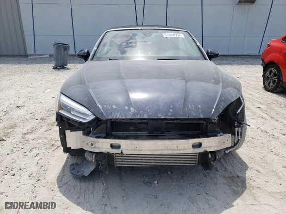 2018 Audi A5 Cabriolet Premium with VIN WAUWNGF51JN015602, listed as a Copart auction lot 57504594 with NaN miles and Salvage Title. Bid and sale history available at carsss.com. Image 5.