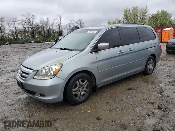 2007 Honda Odyssey EX-L with VIN 5FNRL38607B011150, listed as a Copart auction lot 51811195 with 218,189 mi miles and Salvage Title. Bid and sale history available at carsss.com. Image 1.