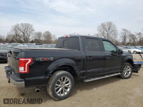 2017 Ford F-150 XL with VIN 1FTEW1EP4HKC59025, listed as a Copart auction lot 51977675 with 153,160 mi miles and Salvage title. Bid and sale history available at DreamBid. Image 3.