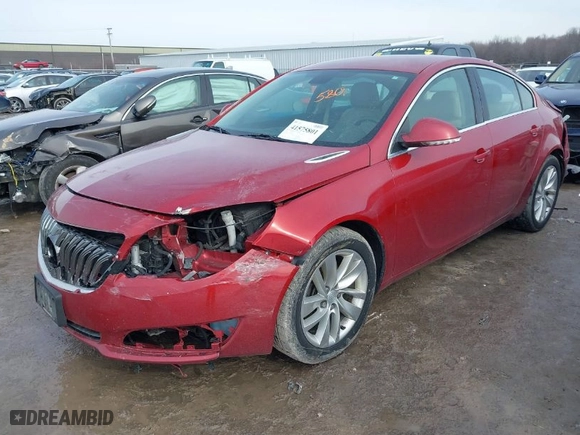 2015 Buick Regal with VIN 2G4GK5EX0F9298166, listed as a IAAI auction lot 41575801 with 110,013 mi miles. Bid and sale history available at carsss.com. Image 2.