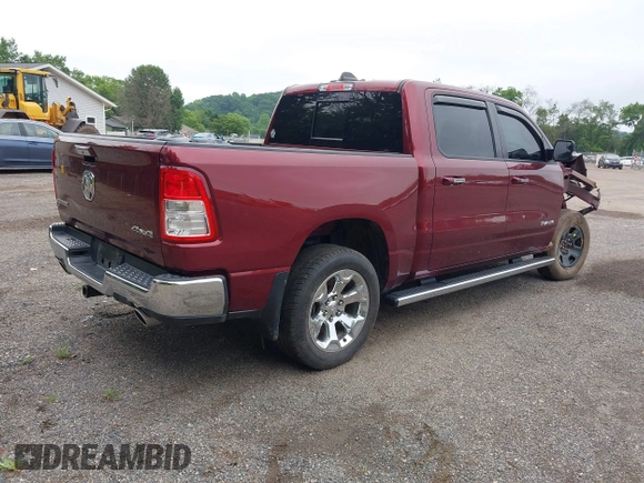 2019 Ram 1500 Big Horn z VIN 1C6SRFFT5KN570253, wystawiony jako IAAI lot #42488224 z przebiegiem 36 507 mil mil oraz . Historia ofert i sprzedaży dostępna na DreamBid. Obrazek 4.