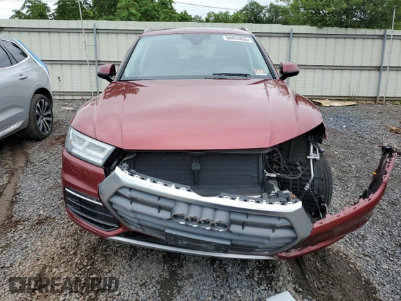 2018 Audi Q5 Premium Plus with VIN WA1BNAFY1J2043744, listed as a Copart auction lot 60854055 with 95,595 mi miles and Clean title. Bid and sale history available at DreamBid. Image 5.