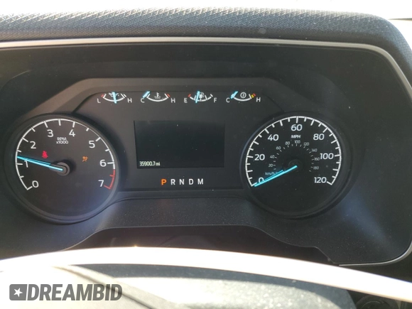 2022 Ford F-150 XL with VIN 1FTEX1EP7NKE51130, listed as a Copart auction lot 48245825 with 35,900 mi miles and Salvage title. Bid and sale history available at DreamBid. Image 9.