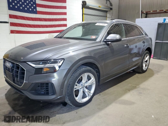 2019 Audi Q8 Premium Plus z VIN WA1BVAF13KD029790, wystawiony jako Copart lot #65627535 z przebiegiem 101 460 mil mil oraz Czysty tytuł • Clean title. Historia ofert i sprzedaży dostępna na DreamBid. Obrazek 1.