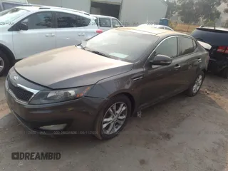2013 Kia Optima EX with VIN 5XXGN4A76DG217222, listed as a IAAI auction lot 28431636 with 145,232 mi miles and . Bid and sale history available at DreamBid. Image 2.