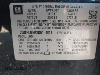2013 Chevrolet Equinox LT with VIN 2GNFLNEK3D6164811, listed as a IAAI auction lot 42022855 with 206,732 mi miles and . Bid and sale history available at DreamBid. Image 9.