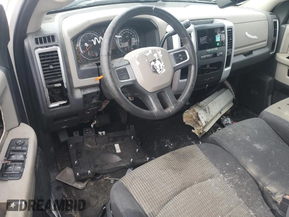 2009 Dodge 1500 SLT with VIN 1D3HB18T49S782300, listed as a Copart auction lot 58946225 with 188,783 mi miles and Salvage title. Bid and sale history available at DreamBid. Image 8.
