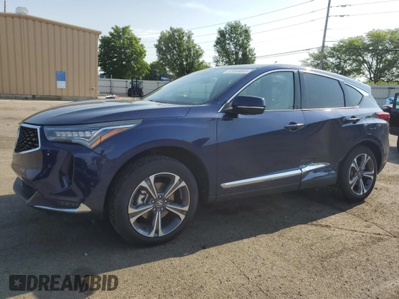 2022 Acura RDX Advance with VIN 5J8TC2H75NL004912, listed as a Copart auction lot 57089065 with 23,728 mi miles and Salvage title. Bid and sale history available at DreamBid. Image 1.