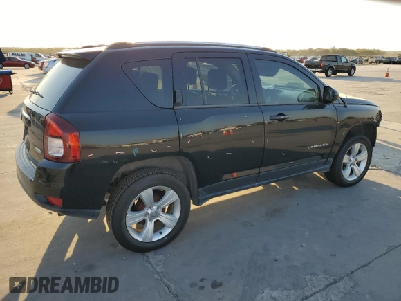 2015 Jeep Compass Latitude with VIN 1C4NJCEBXFD131484, listed as a Copart auction lot 74731464 with 76,048 mi miles and Salvage Title. Bid and sale history available at carsss.com. Image 3.