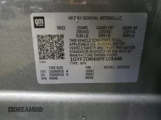 2023 Cadillac XT4 AWD Premium Luxury z VIN 1GYFZDR4XPF109449, wystawiony jako Copart lot #46712405 z przebiegiem 10 882 mil mil oraz Czysty tytuł • Clean title. Historia ofert i sprzedaży dostępna na DreamBid. Obrazek 13.