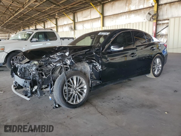 2019 Infiniti Q50 3.0t LUXE with VIN JN1EV7APXKM513587, listed as a Copart auction lot 77808874 with 71,729 mi miles and Clean Title. Bid and sale history available at carsss.com. Image 1.