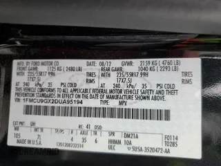2013 Ford Escape SE с VIN 1FMCU9GX2DUA95194, выставлен на аукционе Copart как лот 60670365 с пробегом 171 425 миль миль и Чистый • Clean title. История ставок и продаж доступна на DreamBid. Изображение 13.