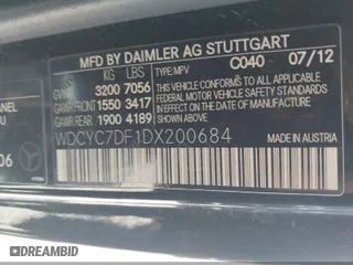 2013 Mercedes-Benz G-Class G 63 AMG with VIN WDCYC7DF1DX200684, listed as a IAAI auction lot 42072974 with 97,003 mi miles. Bid and sale history available at carsss.com. Image 9.