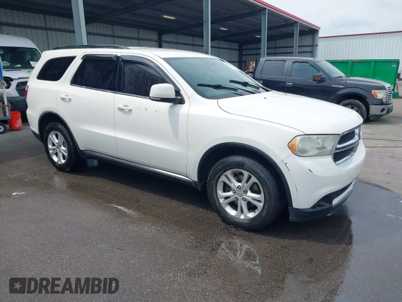 2012 Dodge Durango Crew with VIN 1C4RDHDG9CC152766, listed as a IAAI auction lot 42038931 with 288,545 mi miles and . Bid and sale history available at DreamBid. Image 1.