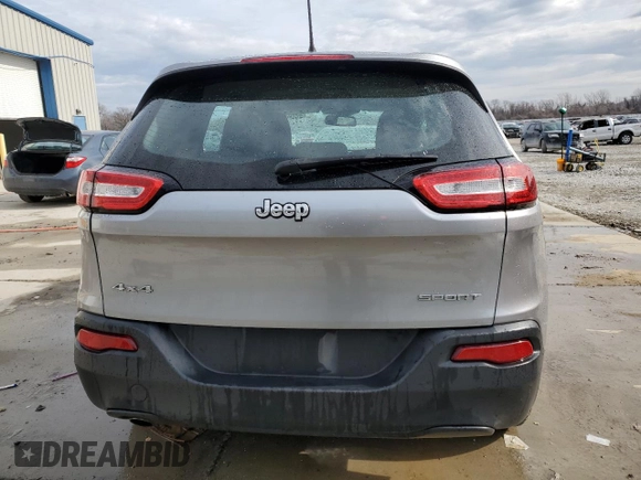 2017 Jeep Cherokee Sport with VIN 1C4PJMAB4HD220913, listed as a Copart auction lot 47193015 with 153,086 mi miles and Salvage Title. Bid and sale history available at carsss.com. Image 6.