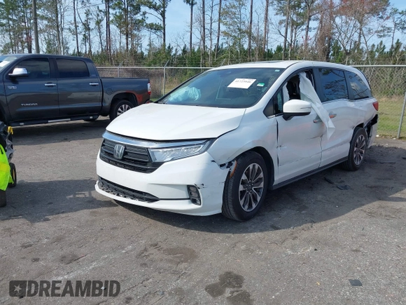 2022 Honda Odyssey EX-L with VIN 5FNRL6H7XNB027850, listed as a IAAI auction lot 41723046 with 84,299 mi miles and . Bid and sale history available at DreamBid. Image 17.