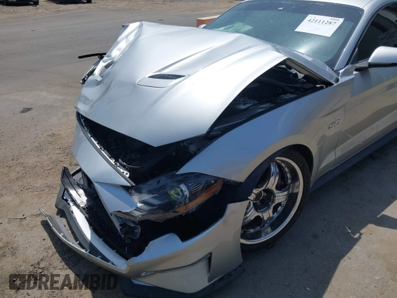 2018 Ford Mustang GT with VIN 1FA6P8CF7J5146796, listed as a IAAI auction lot 42111287 with Not Provided miles. Bid and sale history available at carsss.com. Image 6.