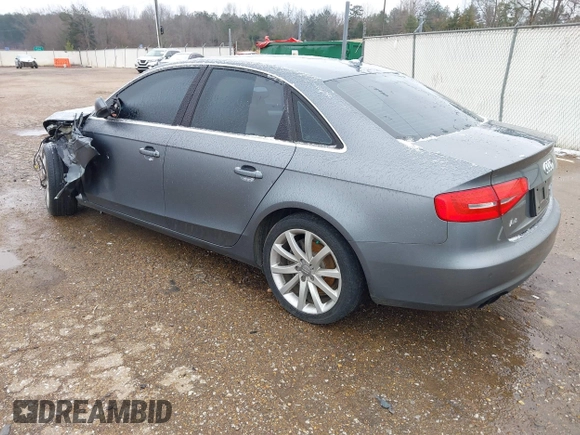 2013 Audi A4 Premium Plus with VIN WAUFFAFL2DN020529, listed as a IAAI auction lot 41609324 with 164,614 mi miles. Bid and sale history available at carsss.com. Image 3.
