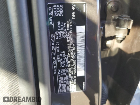 2020 Volvo XC60 Inscription с VIN YV4A22RL2L1418546, выставлен на аукционе Copart как лот 45486035 с пробегом 32 619 миль миль и Списание • Salvage title. История ставок и продаж доступна на DreamBid. Изображение 13.