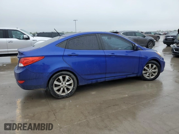 2012 Hyundai Accent GLS with VIN KMHCU4AE9CU098280, listed as a Copart auction lot 51658745 with 166,310 mi miles and Clean Title. Bid and sale history available at carsss.com. Image 3.