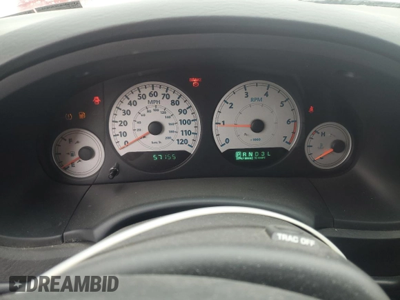 2007 Chrysler Town & Country Touring with VIN 2A8GP54L67R207318, listed as a Copart auction lot 46127425 with 57,155 mi miles and Salvage Title. Bid and sale history available at DreamBid. Image 9.