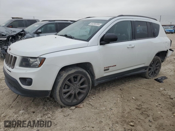 2017 Jeep Compass Sport with VIN 1C4NJCBB4HD141595, listed as a Copart auction lot 84299704 with 83,347 mi miles and Salvage Title. Bid and sale history available at carsss.com. Image 1.