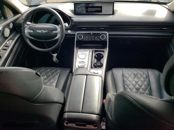 2021 Genesis GV80 Advanced + with VIN KMUHCESC0MU046230, listed as a Copart auction lot 72079454 with 0 mi miles and Salvage Title. Bid and sale history available at carsss.com. Image 8.