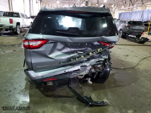 2021 Chevrolet Traverse Premier with VIN 1GNEVKKW9MJ174323, listed as a Copart auction lot 45936545 with 54,049 mi miles and Non Repairable. Bid and sale history available at carsss.com. Image 6.