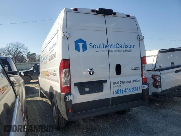 2024 Ram ProMaster Cargo Tradesman with VIN 3C6LRVDG7RE106609, listed as a Copart auction lot 47199625 with 20,792 mi miles and Salvage Title. Bid and sale history available at DreamBid. Image 2.