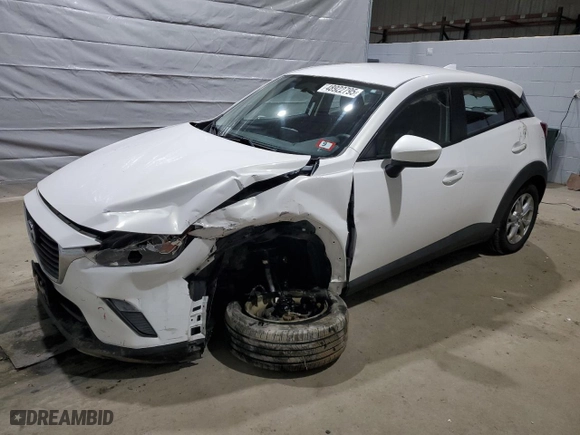 2017 Mazda CX-3 Sport with VIN JM1DKFB76H0163160, listed as a Copart auction lot 48922795 with 98,172 mi miles and Salvage Title. Bid and sale history available at carsss.com. Image 1.